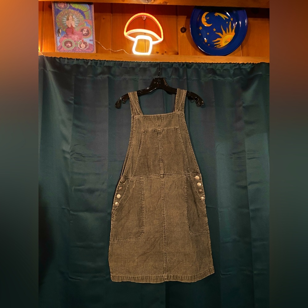 Vintage waffle overall dress